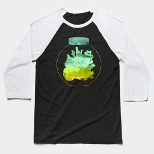 Corals in Mason Jar | Ocean | Green Gradient Baseball T-Shirt